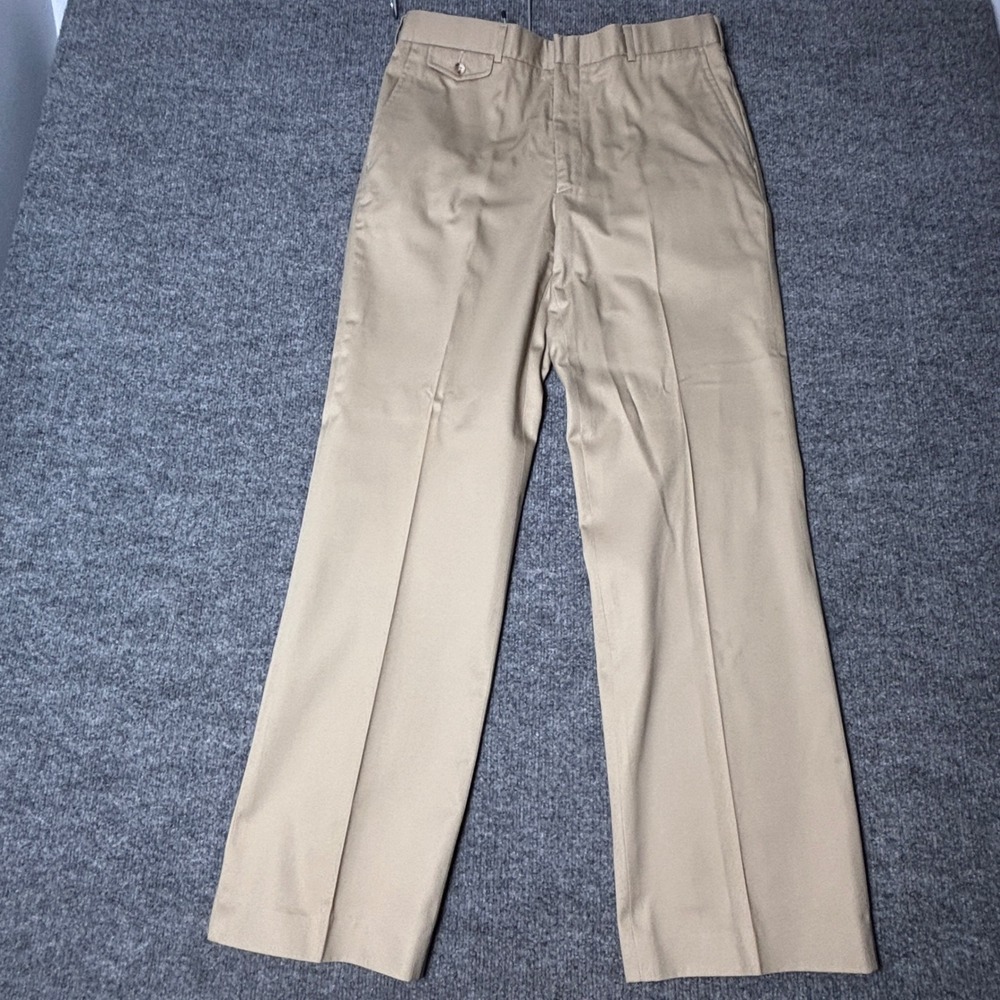 Vintage GANT Men's Khaki Dress Pants 34x32‎ Beige Cotton Poly Classic Fit